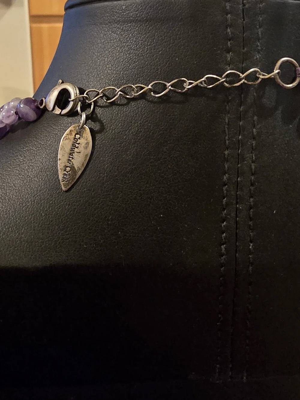 Amethyst And Peacock Pearls Coldwell Creek Necklace Silver
